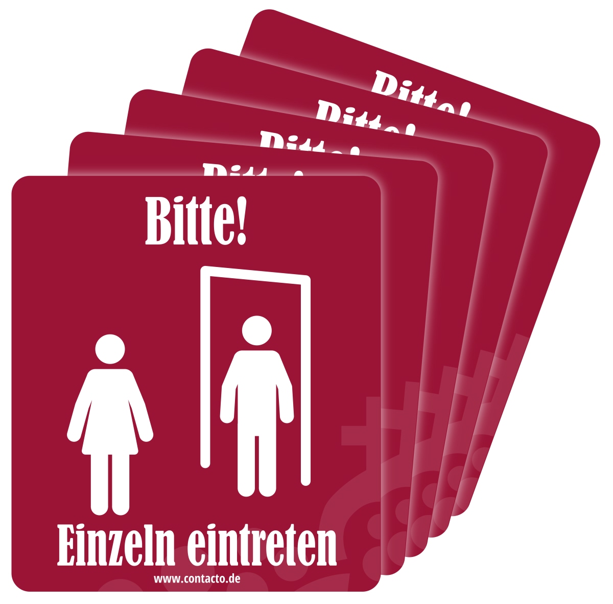 Aufkleber "Einzeln Eintreten" 13,2 cm