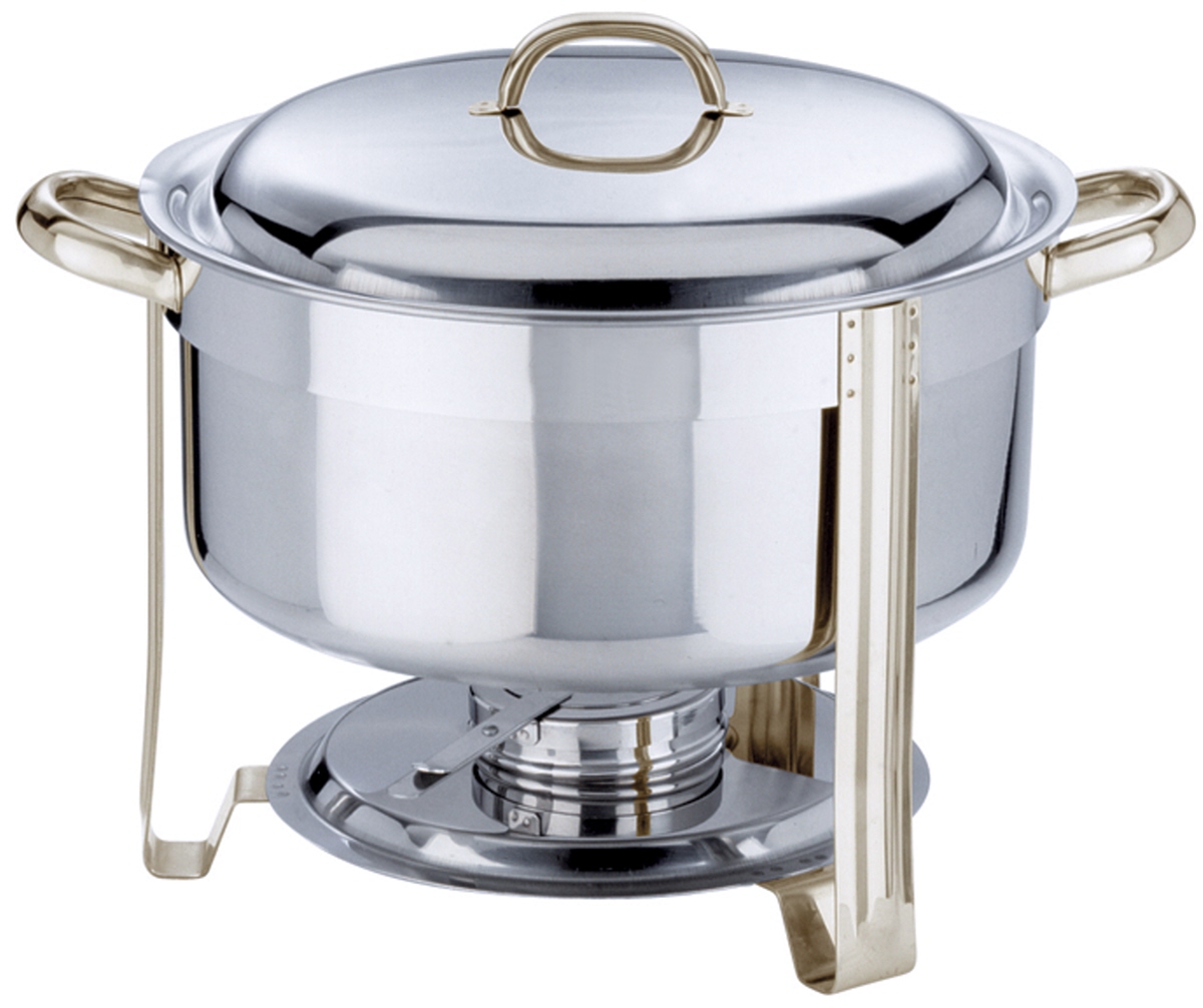 Chafing Dish, rund , mit einem Brennbehälter