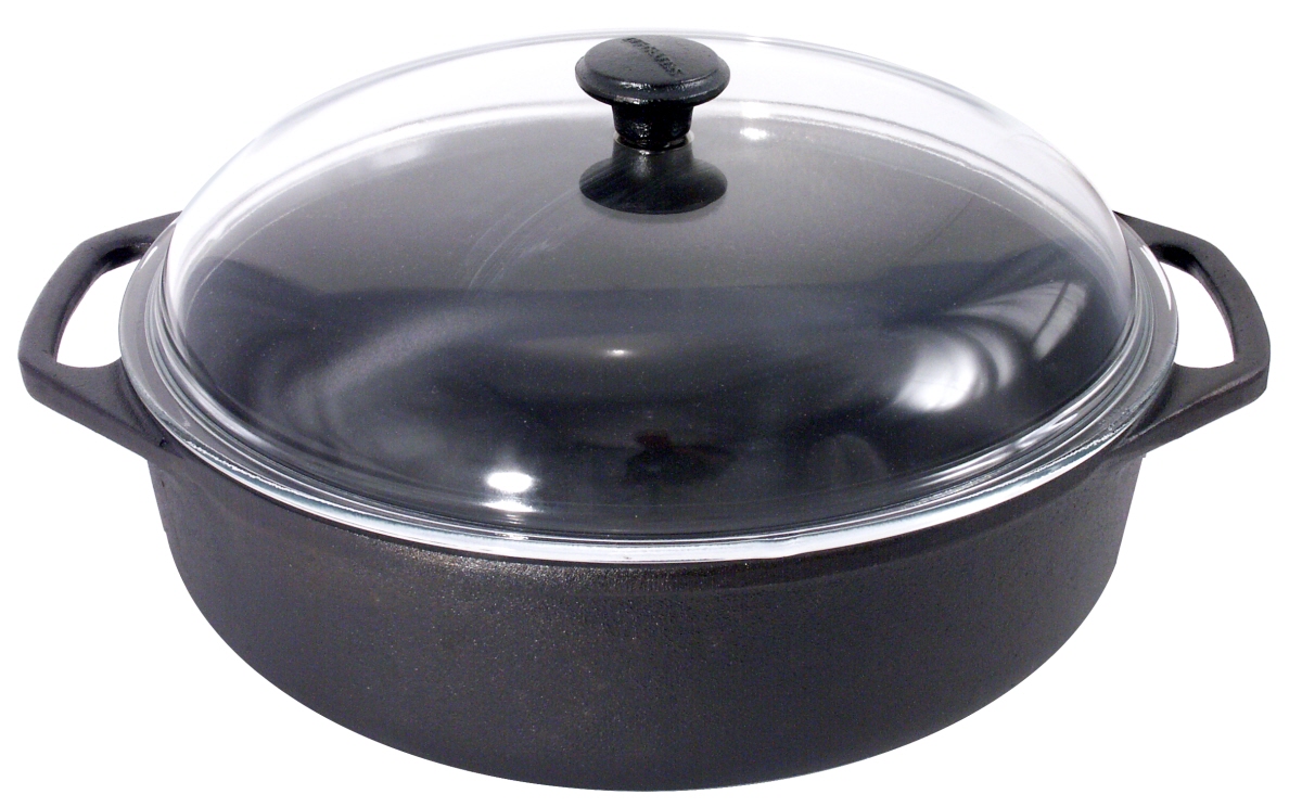 Runder Bräter mit Glasdeckel 24 cm